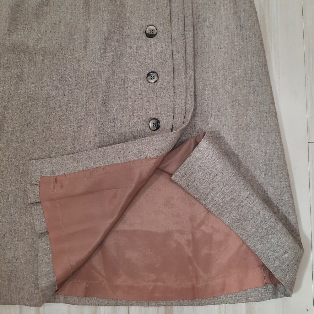 Vtg 70s wool button midi skirt - Newsport brand - Picture 11 of 12